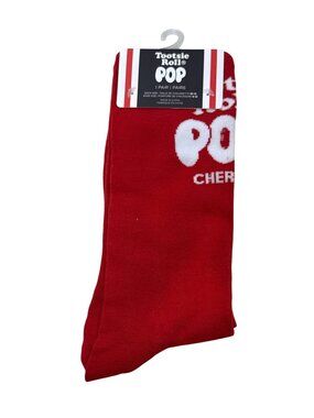 Cherry Lollipop Crew Socks Candy Theme Funny Men’s 6–12 Red Gift